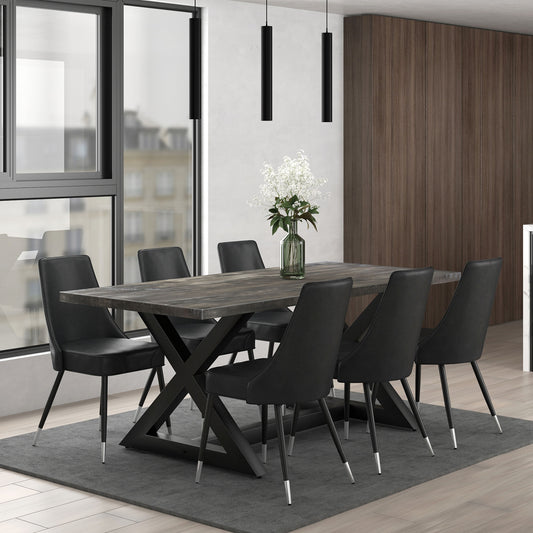 Square Dining Table Zax Grey Wood - Your Bar Stools Canada