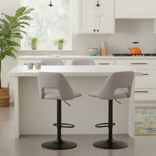 Adjustable Bar Stools Set of 2 | Adler Beige