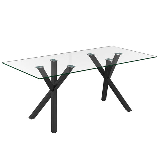 5 Piece Glass Square Dining Set Stark Stone - Your Bar Stools Canada