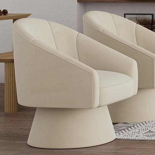 Aggio Cream Velvet Swivel Chair - Your Bar Stools Canada