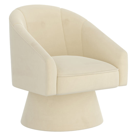 Aggio Cream Velvet Swivel Chair - Your Bar Stools Canada