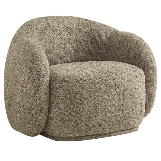 Barrel Chair Amriel Brown Boucle - Your Bar Stools Canada