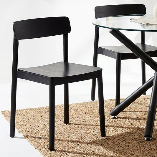 Black Dining Chairs Set of 4 – Felix Mid - Century Wood Chairs - Your Bar Stools Canada
