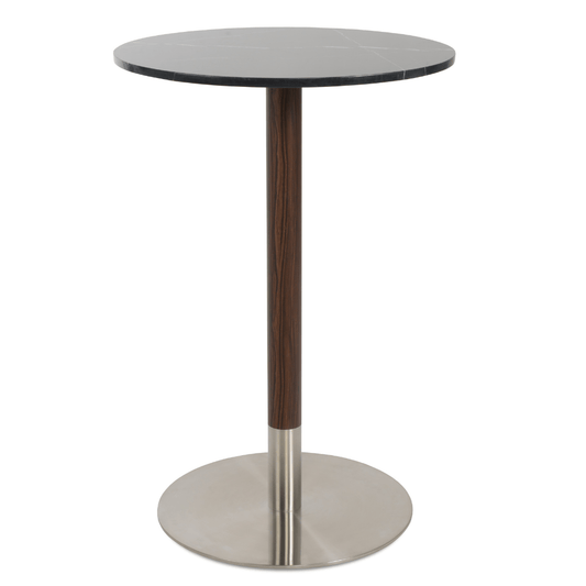 Black Marble Top Tango Bar Table - Your Bar Stools Canada