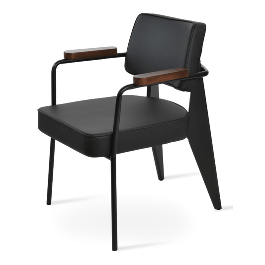 Black Metal Dining Chairs Prouve Armchair - Your Bar Stools Canada