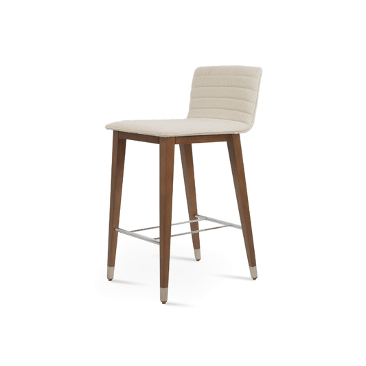 Corona Cream Boucle Bar Stools - Your Bar Stools Canada