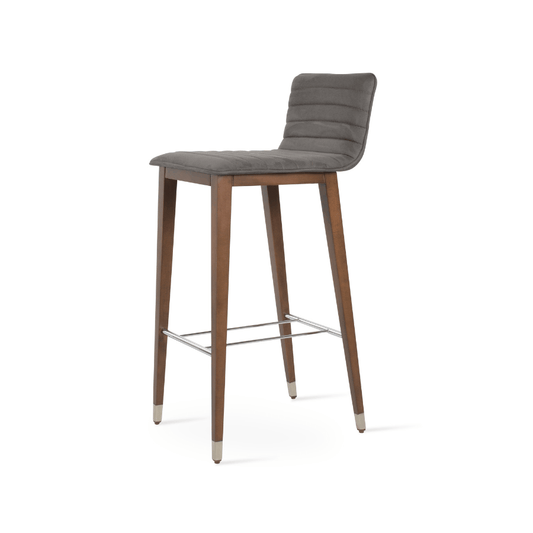 Corona Grey Upholstered Bar Stools - Your Bar Stools Canada
