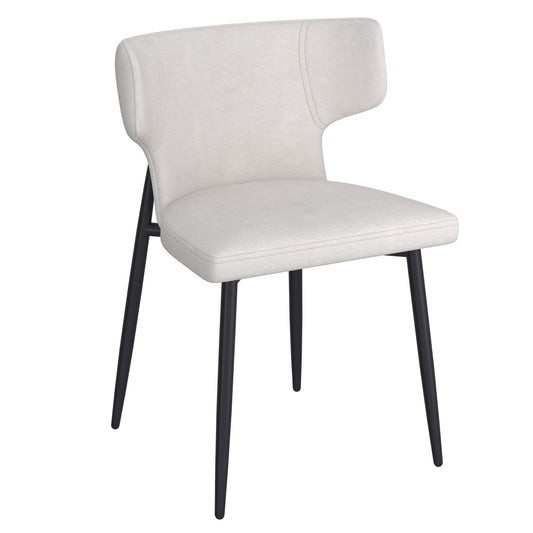 Curvy Back Dining Chairs | Set of 2 | Olis Beige Fabric - Your Bar Stools Canada