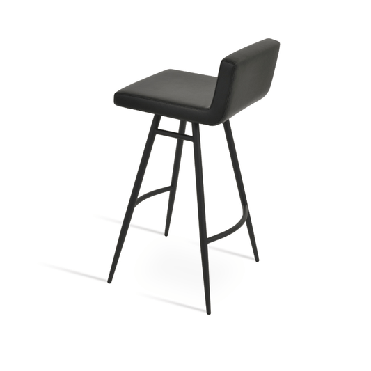 Dallas Black Metal Leather Bar Stools - Your Bar Stools Canada