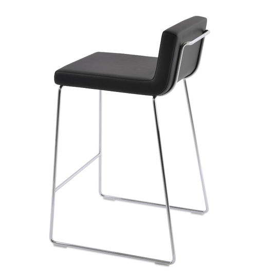 Dallas HB Black Leather Bar Stools - Your Bar Stools Canada