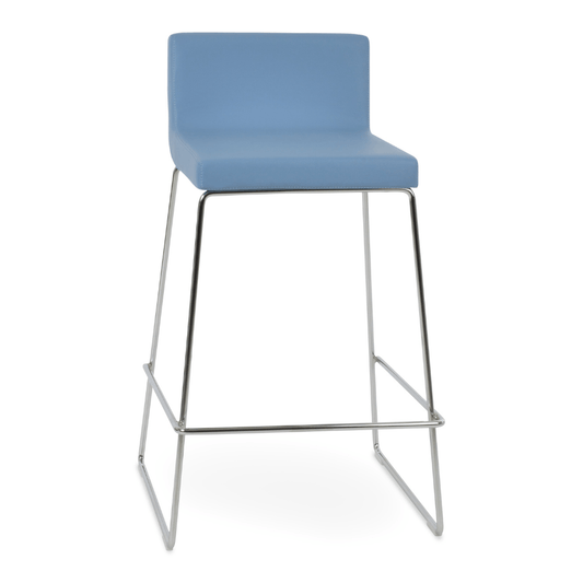 Dallas HB Blue Leather Bar Stools - Your Bar Stools Canada