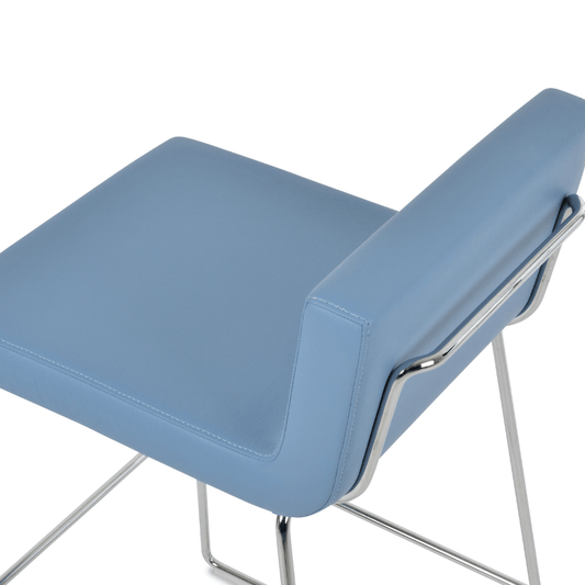 Dallas HB Blue Leather Bar Stools - Your Bar Stools Canada