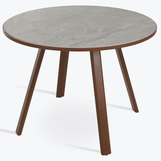 Denver Round Dining Table | Grey Top Walnut Legs - Your Bar Stools Canada