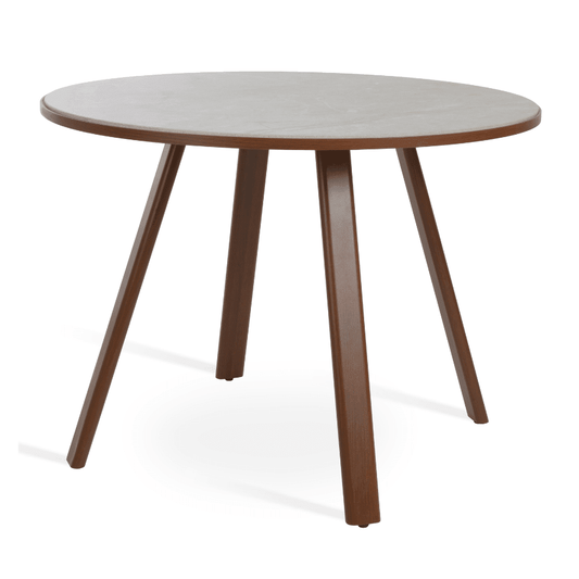 Denver Round Dining Table | Grey Top Walnut Legs - Your Bar Stools Canada