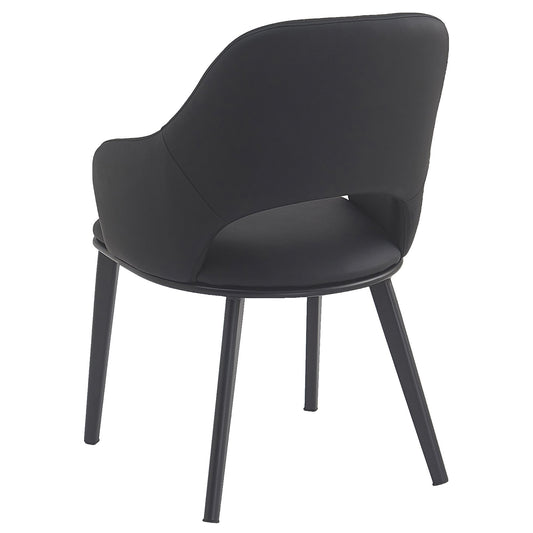 Dining Chairs set of 4 Denzel Black Leather - Your Bar Stools Canada