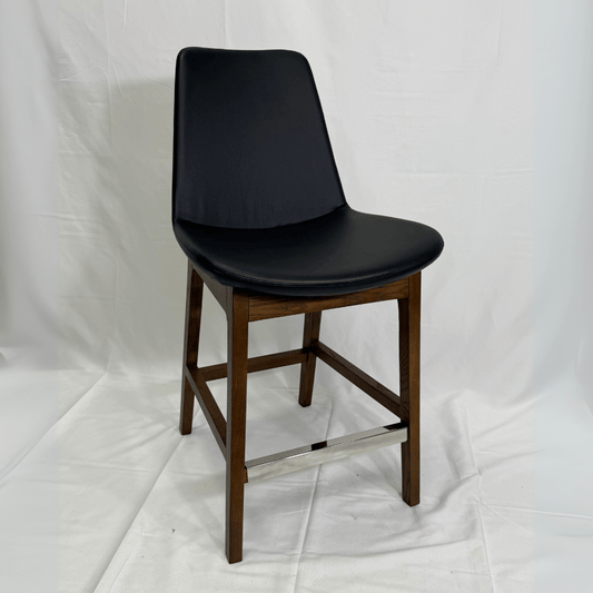 Eiffel HB Black Leather Bar Stools - Your Bar Stools Canada