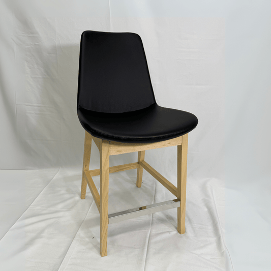 Eiffel HB Black Leather Counter Stools - Your Bar Stools Canada