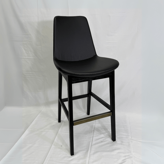 Eiffel HB Black Leather Stools - Your Bar Stools Canada
