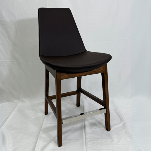 Eiffel HB Brown Leather Bar Stools - Your Bar Stools Canada