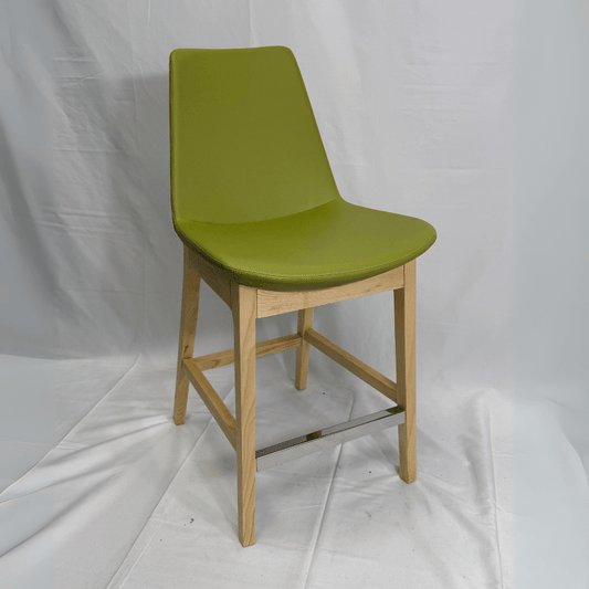 Eiffel HB Green Leather Counter Stools - Your Bar Stools Canada