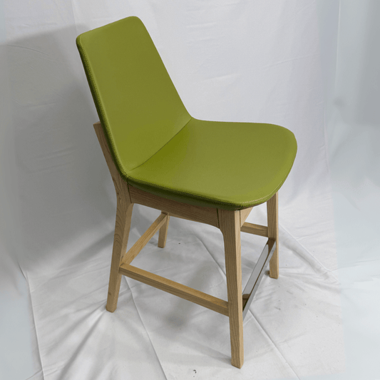 Eiffel HB Green Leather Counter Stools - Your Bar Stools Canada