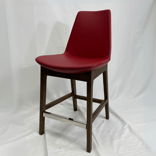 Eiffel HB Red Leather Bar Stools - Your Bar Stools Canada