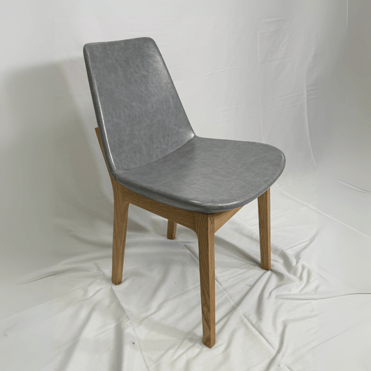 Eiffel HB Silver Faux Leather Dining Chairs - Your Bar Stools Canada