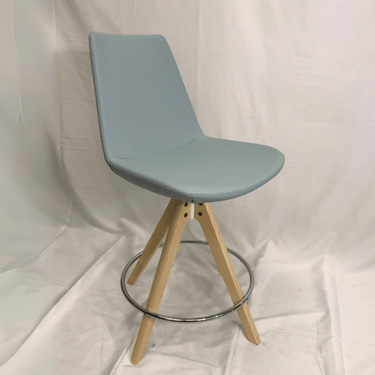 Eiffel Light Blue Swivel Bar Stool - Your Bar Stools Canada
