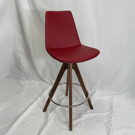 Eiffel Red Swivel Bar Stools - Your Bar Stools Canada