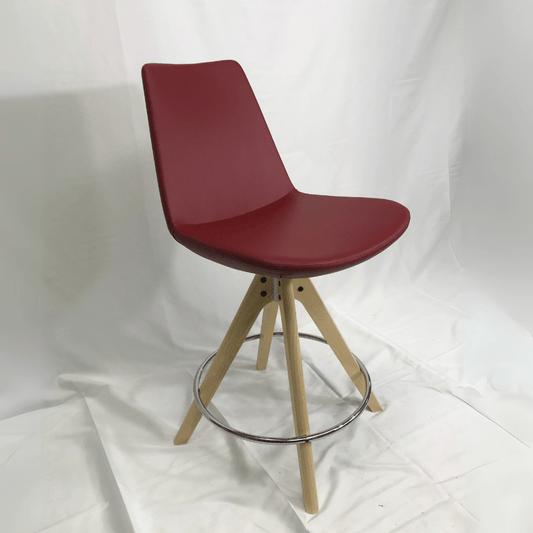 Eiffel Red Swivel Counter Stools - Your Bar Stools Canada