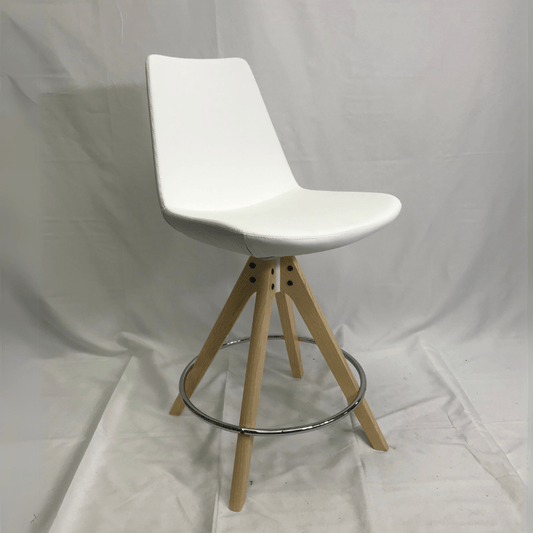 Eiffel White Swivel Bar Stools - Your Bar Stools Canada