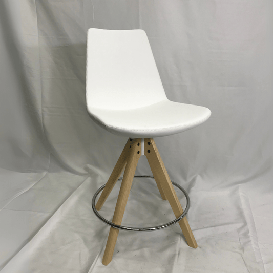 Eiffel White Swivel Bar Stools - Your Bar Stools Canada