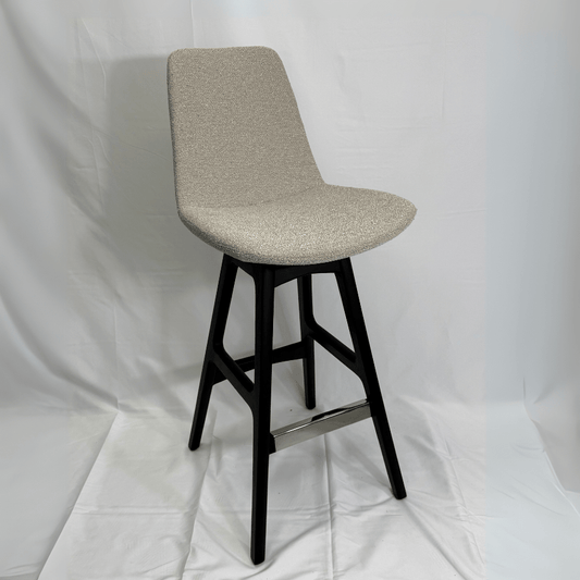 Eiffel Wood Beige Boucle Counter Stools - Your Bar Stools Canada