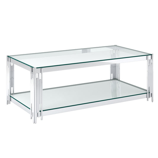 Estrel Rectangular Glass Coffee Table - Your Bar Stools Canada