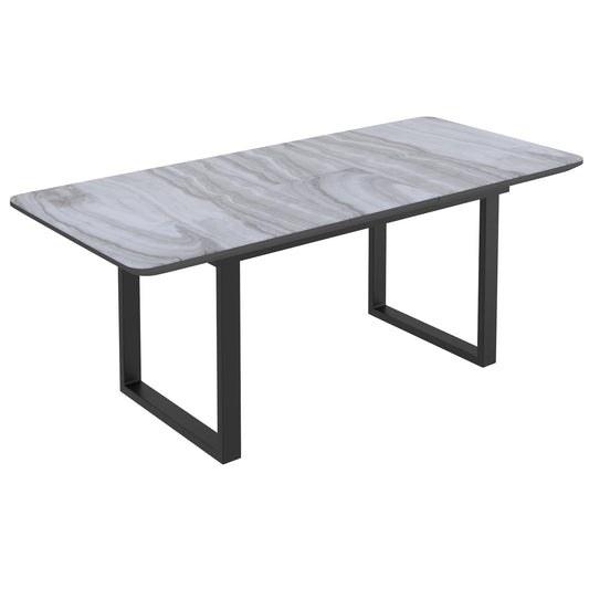 Extendable Rectangular Dining Table Gavin Faux Marble - Your Bar Stools Canada