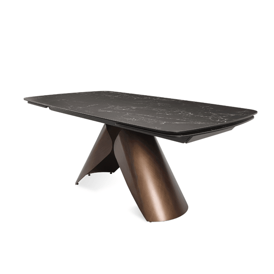 Extendable Table | Perge Black Italian Ceramic Top - Your Bar Stools Canada