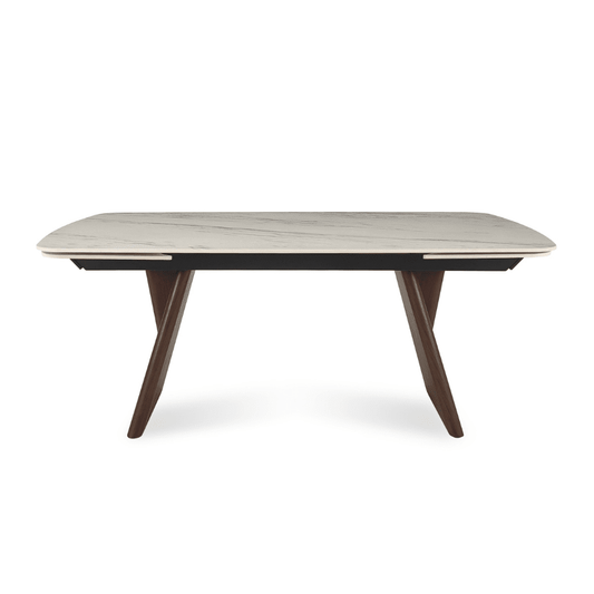 Extendable Table | Sardis White Italian Ceramic Top - Your Bar Stools Canada