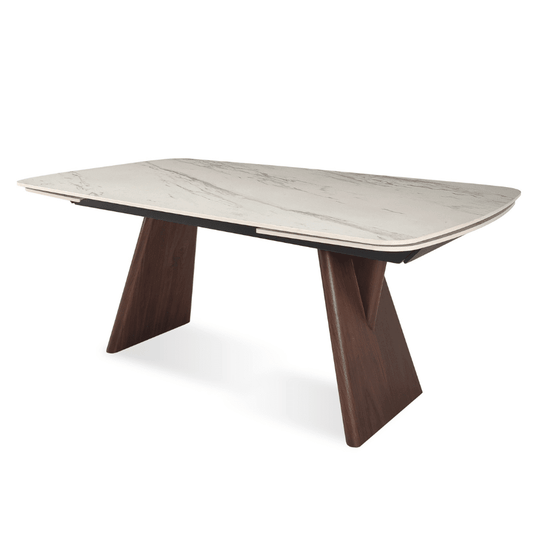 Extendable Table | Sardis White Italian Ceramic Top - Your Bar Stools Canada