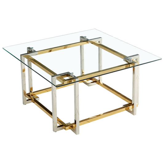 Florina Square Glass Coffee Table - Your Bar Stools Canada