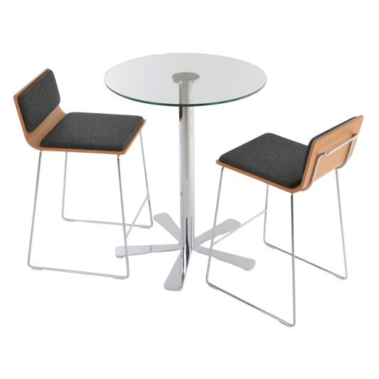 Glass Top Daisy Round Bar Table - Your Bar Stools Canada