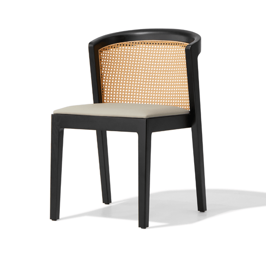 Hatay Curvy Black Cane Chairs - Your Bar Stools Canada