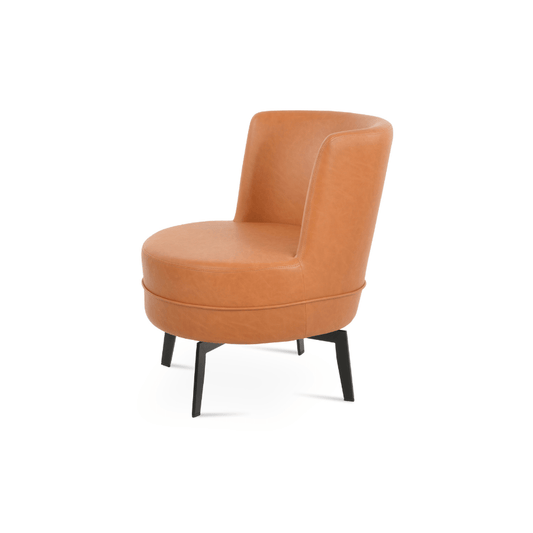 Hilton Brown Swivel Barrel Chair - Your Bar Stools Canada