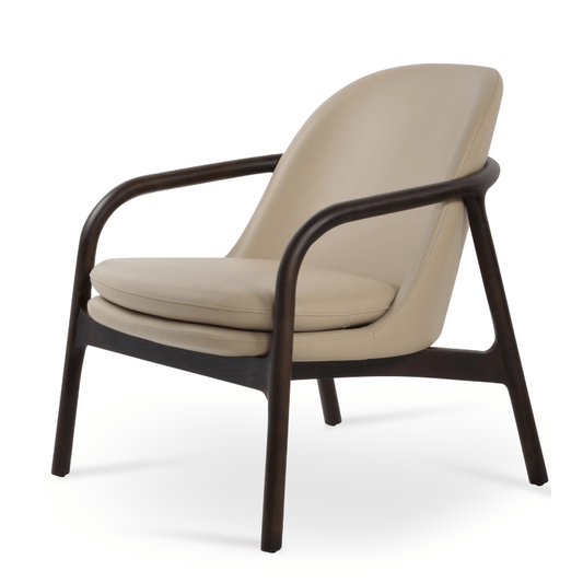 Infinity Beige Leather Accent Chair - Your Bar Stools Canada