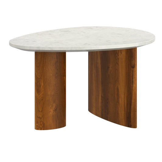 Lyriq White Oval Marble Coffee Table - Your Bar Stools Canada
