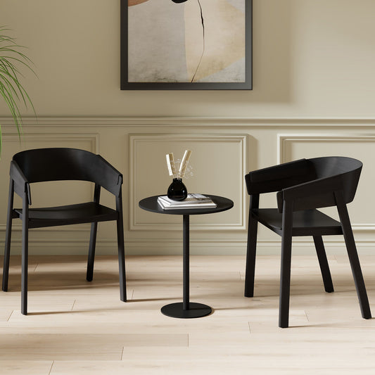 Mateo Black Wood Dining Chairs | Set of 2 - Your Bar Stools Canada