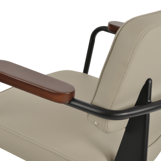 Metal Dining Chairs Prouve Cream Armchair - Your Bar Stools Canada