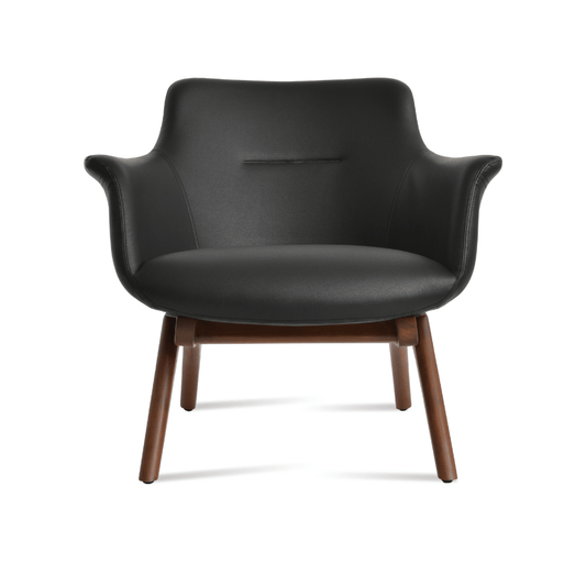 Modern Accent Chairs | Bottega Black Leather - Your Bar Stools Canada
