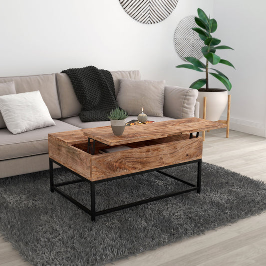 Ojas Solid Wood Lift Top Coffee Table - Your Bar Stools Canada