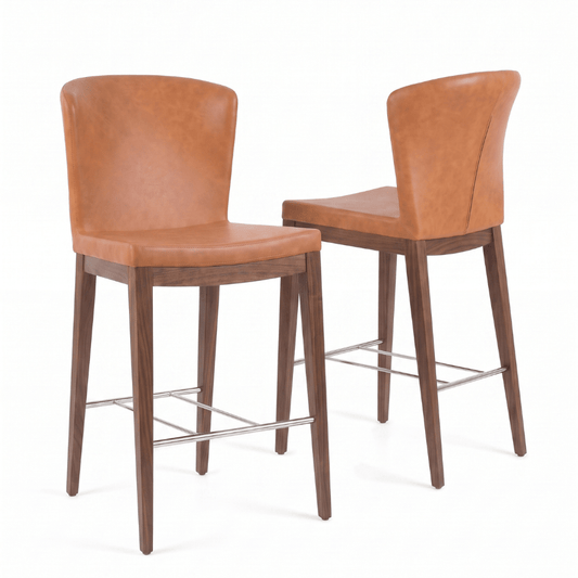 Capri Tan Kitchen Counter Stools with Backs
