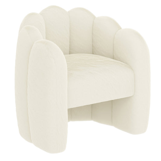 Pandora Cream Velvet Accent Chair - Your Bar Stools Canada